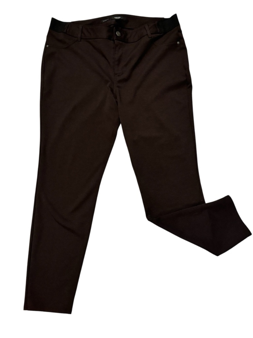 Simply Vera Vera Wang Chocolate Brown Stretch Ponte Pants